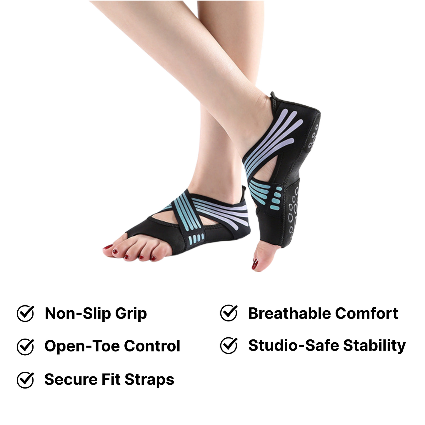 Grip Yoga Socks (Anti-Slip) for Barefoot Stability
