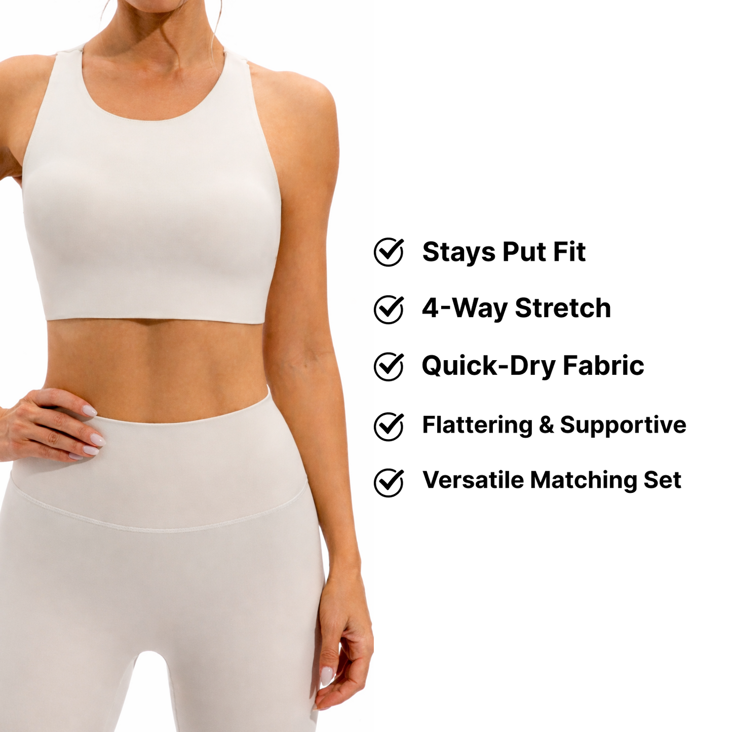 High Waist Active Lycra Set - Women's Activewear