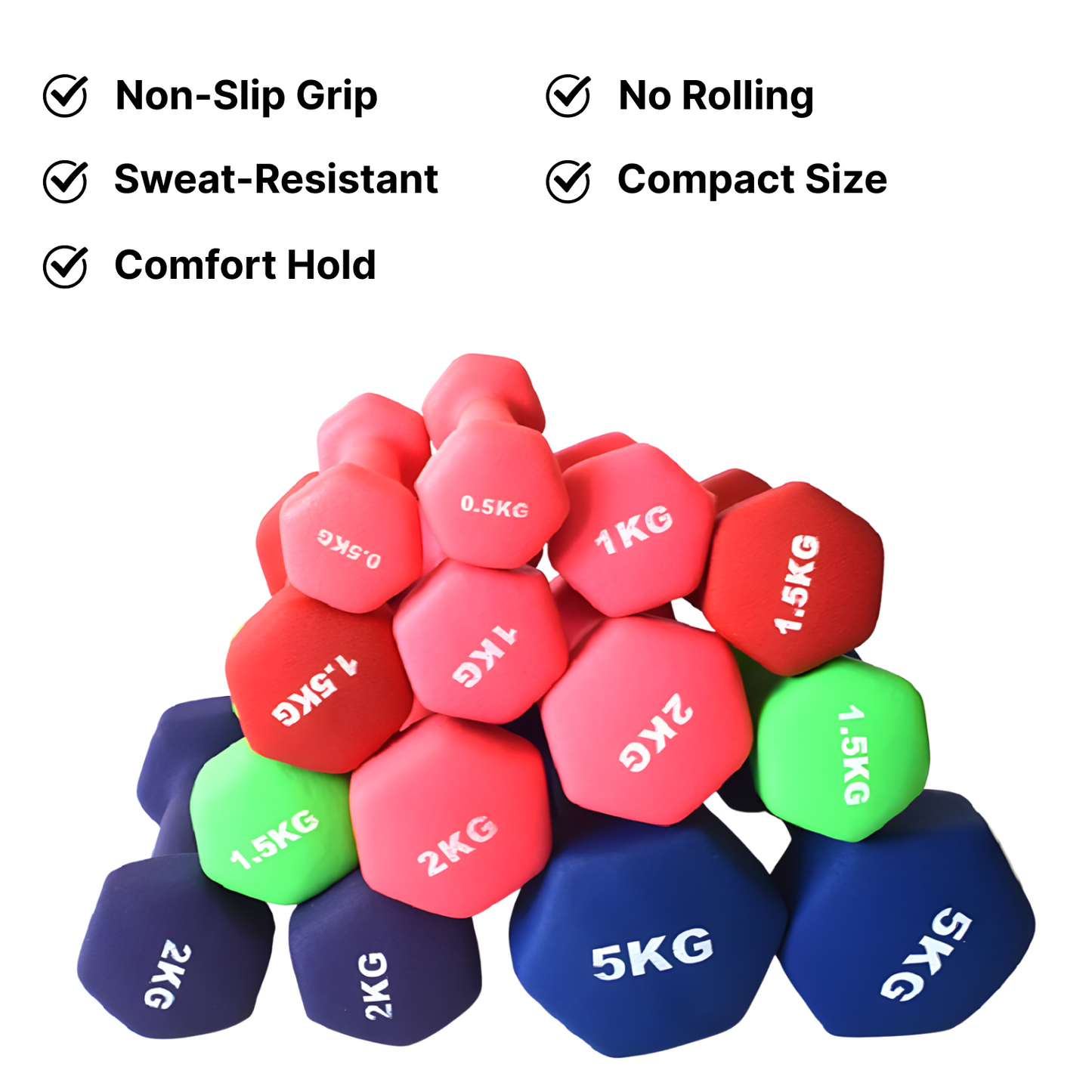 Women’s Neoprene Non-Slip Grip Dumbbells