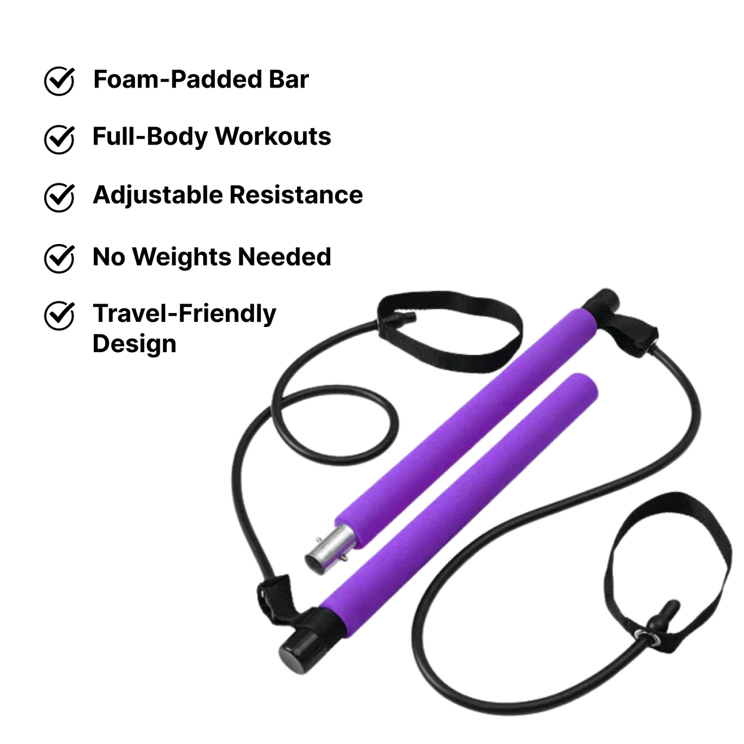 Portable Barbell Bar - Resistance Band System