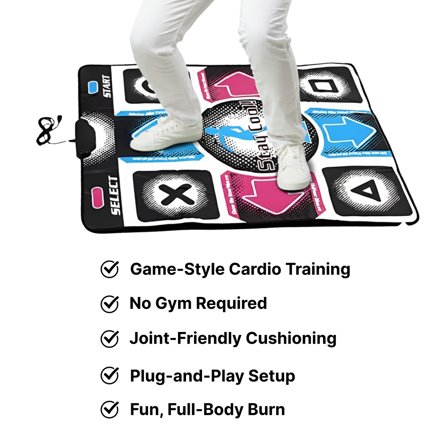 Arcade Cardio Mat for PC - 11mm Padded (Foldable)