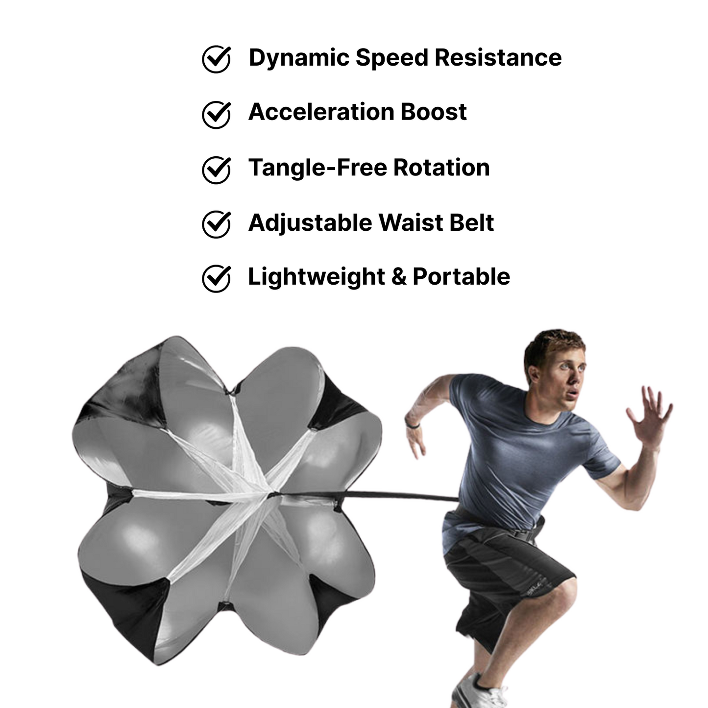 Running Resistance Parachute for Speed & Agility