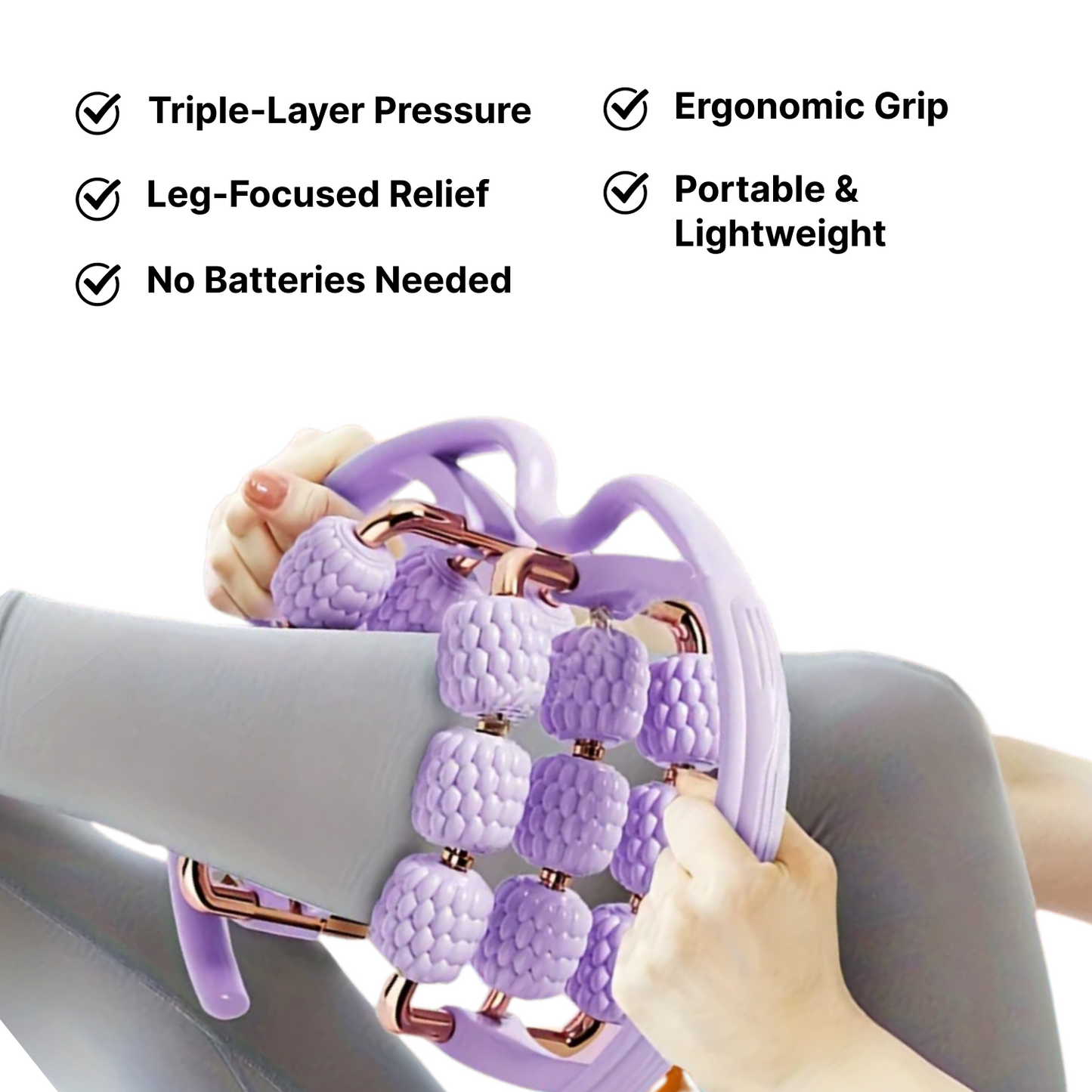 3-Layer Leg Massage Roller - Muscle Relief & Recovery