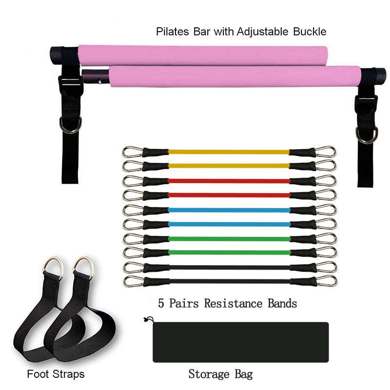 Portable Barbell Bar - Resistance Band System