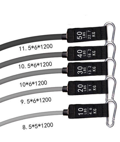 11-Piece Resistance Band Set - Handles, Ankle Straps, Door Anchor & Loop Bands