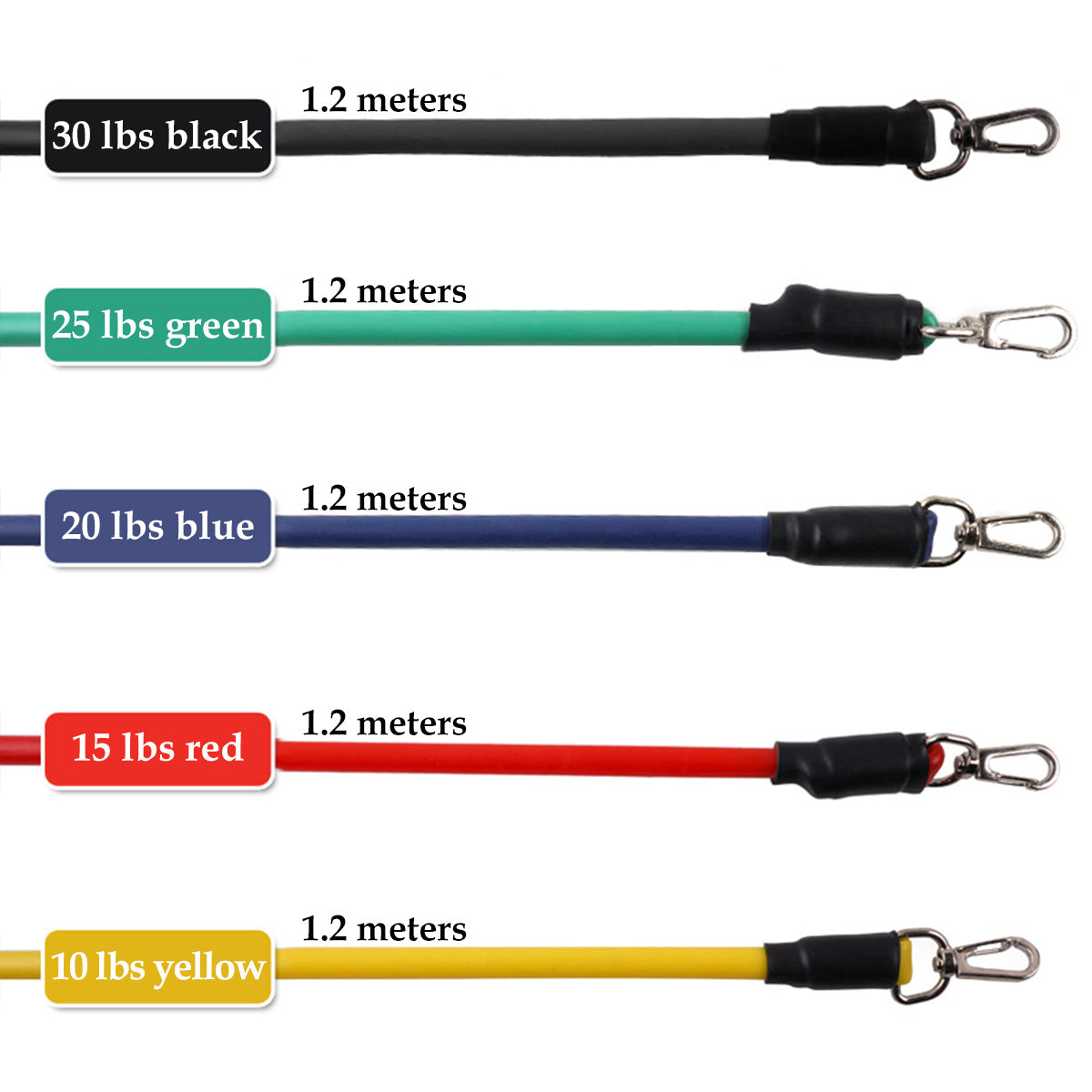 11-Piece Full Body Resistance Band Set - 10-150 lbs