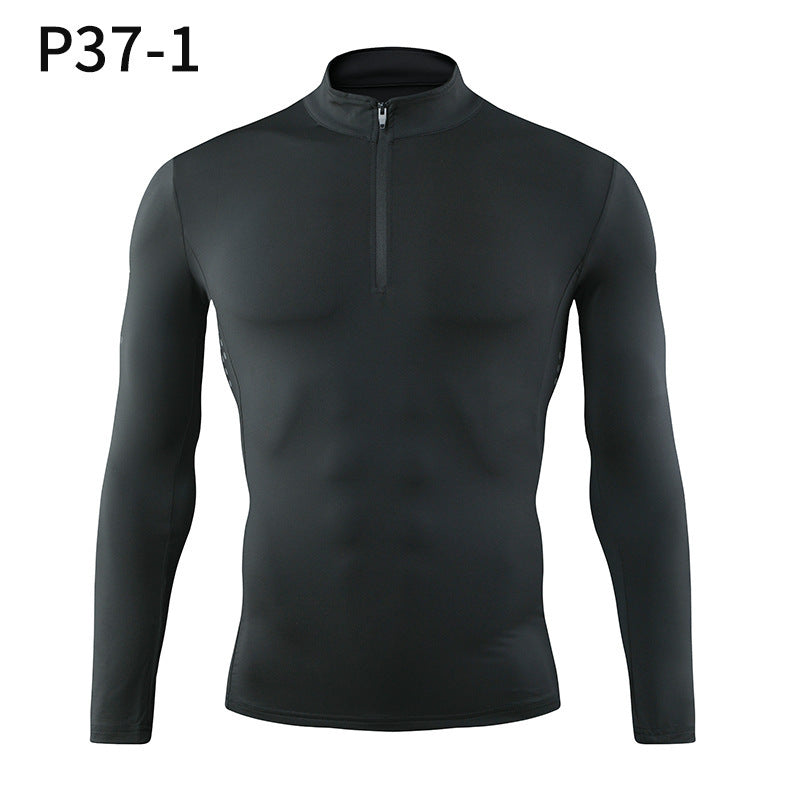 Men’s Quarter Zip Compression Fitness Shirt