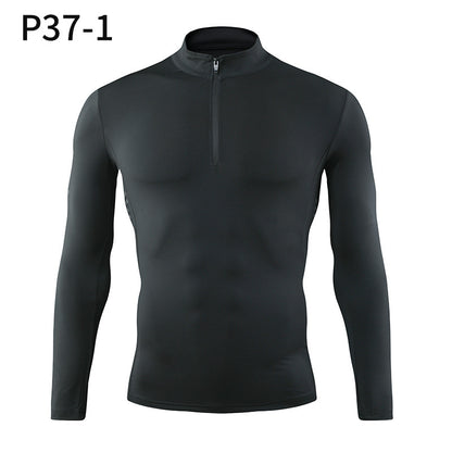 Men’s Quarter Zip Compression Fitness Shirt