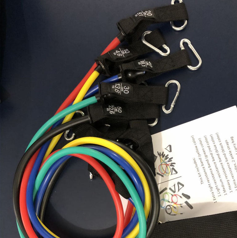 11-Piece Full Body Resistance Band Set - 10-150 lbs