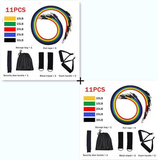 11-Piece Full Body Resistance Band Set - 10-150 lbs