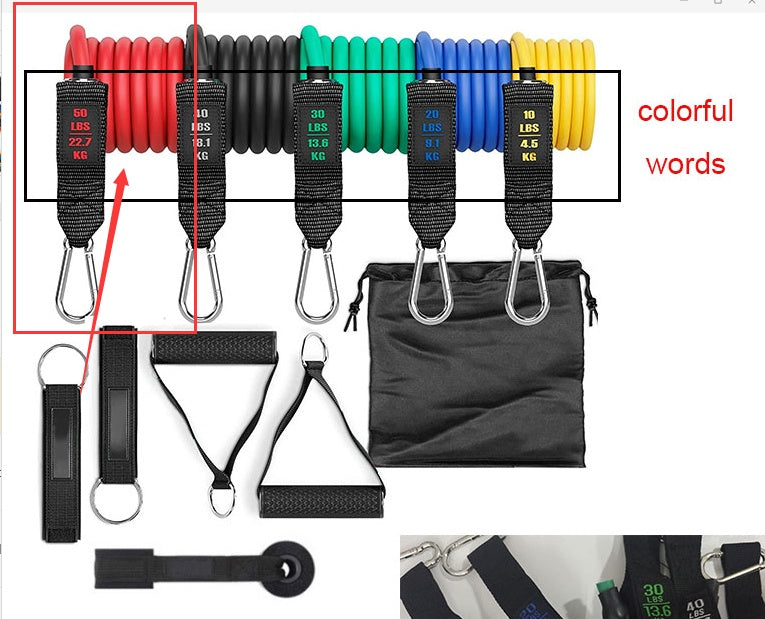 11-Piece Full Body Resistance Band Set - 10-150 lbs