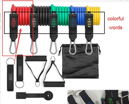 11-Piece Full Body Resistance Band Set - 10-150 lbs