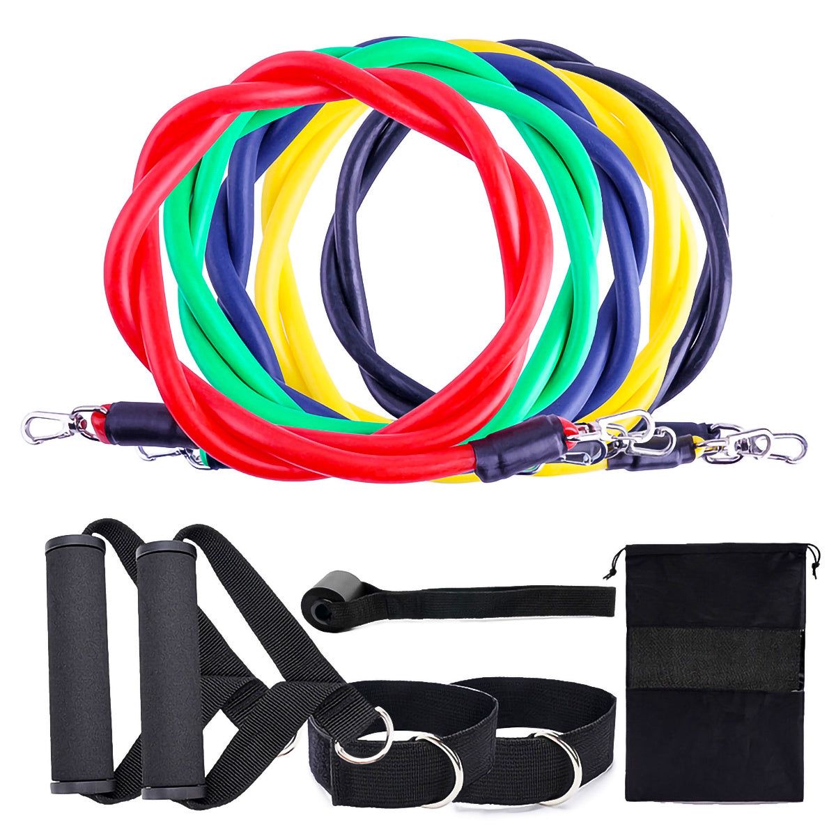 11-Piece Full Body Resistance Band Set - 10-150 lbs