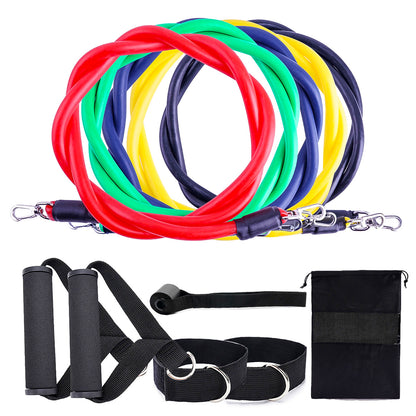 11-Piece Full Body Resistance Band Set - 10-150 lbs