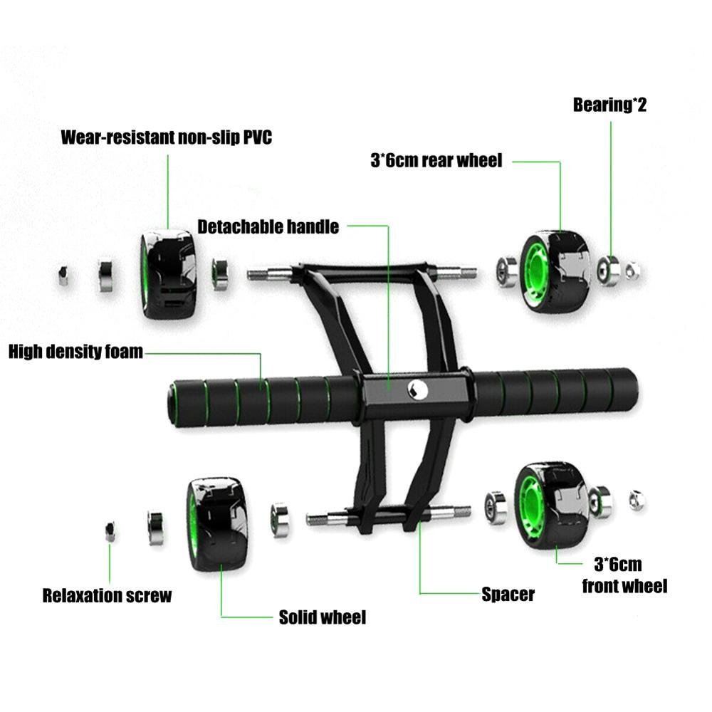 4-Wheel Ab Roller with Ergonomic Foam Handles