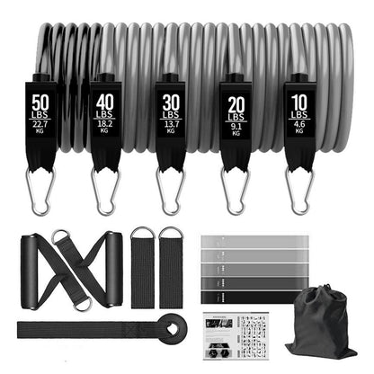 11-Piece Resistance Band Set - Handles, Ankle Straps, Door Anchor & Loop Bands