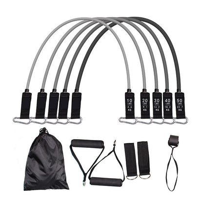 11-Piece Resistance Band Set - Handles, Ankle Straps, Door Anchor & Loop Bands