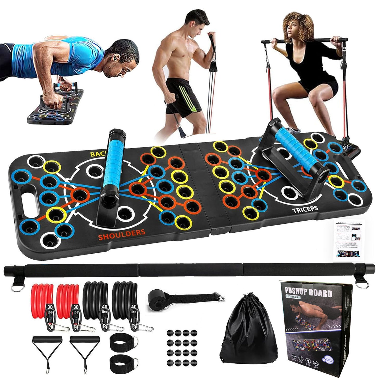 54-Hole Push-Up Board Multi-functional Exercise Board