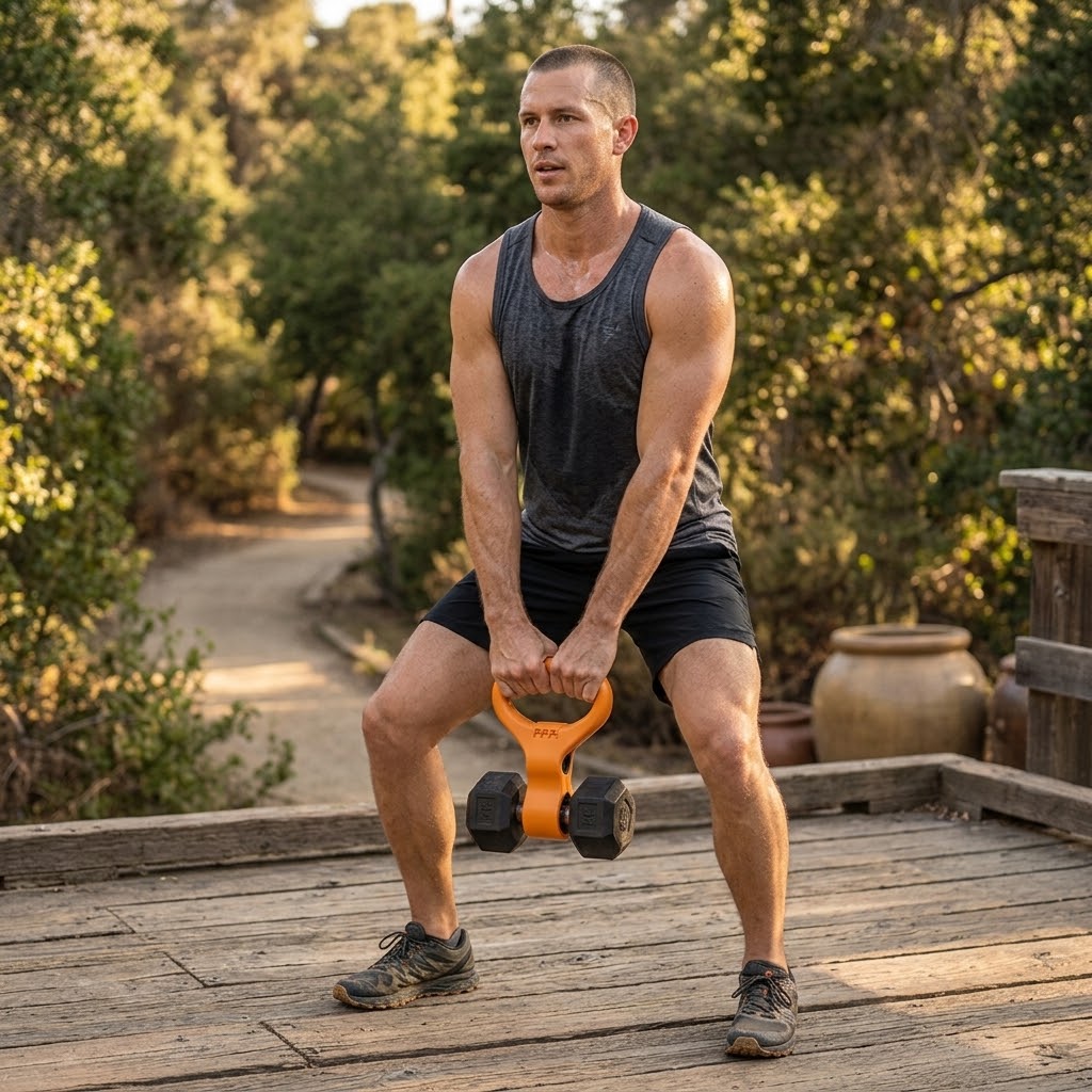 Adjustable Kettlebell Grip Handle (Fits Standard Dumbbells)