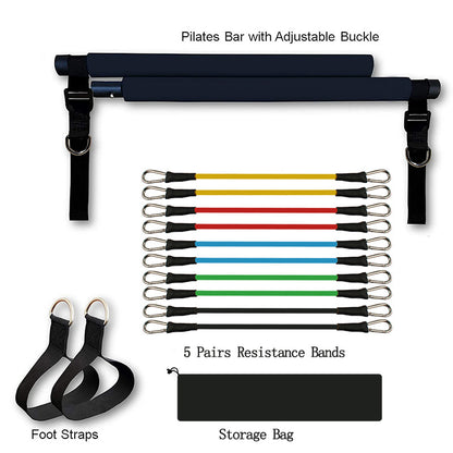 Portable Barbell Bar - Resistance Band System