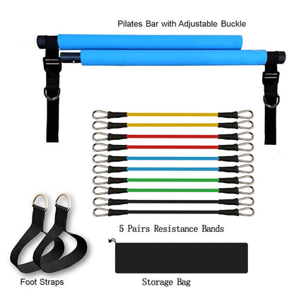 Portable Barbell Bar - Resistance Band System
