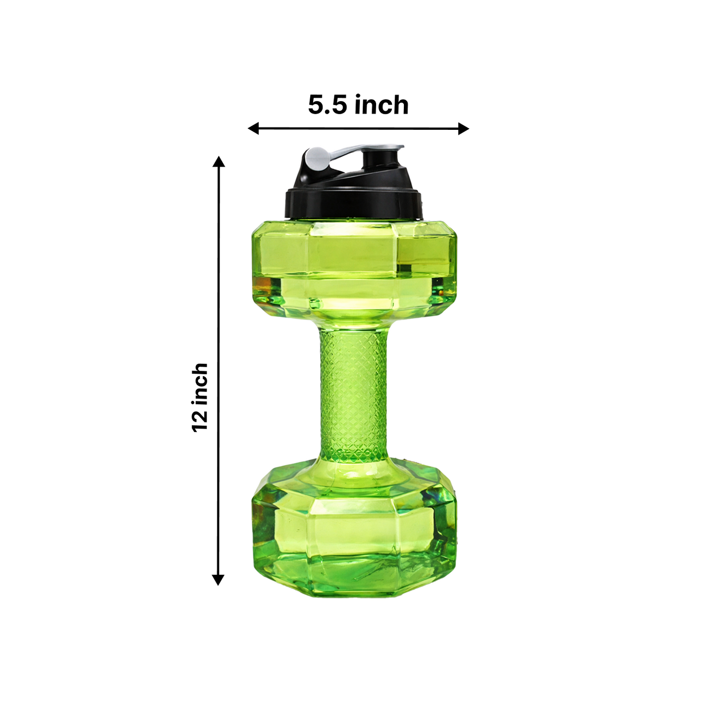 Dumbbell Water Bottle – 2.2L BPA-Free Sports Jug for Gym & Travel