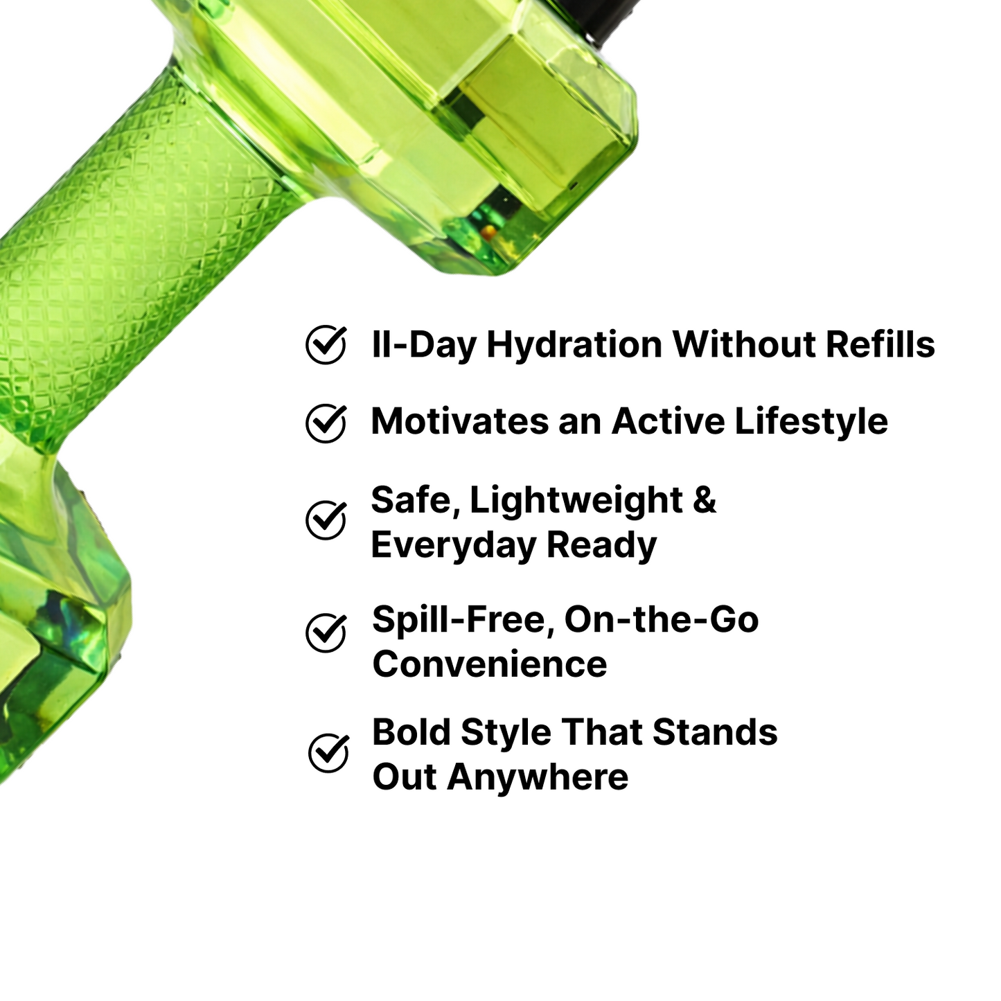 Dumbbell Water Bottle – 2.2L BPA-Free Sports Jug for Gym & Travel