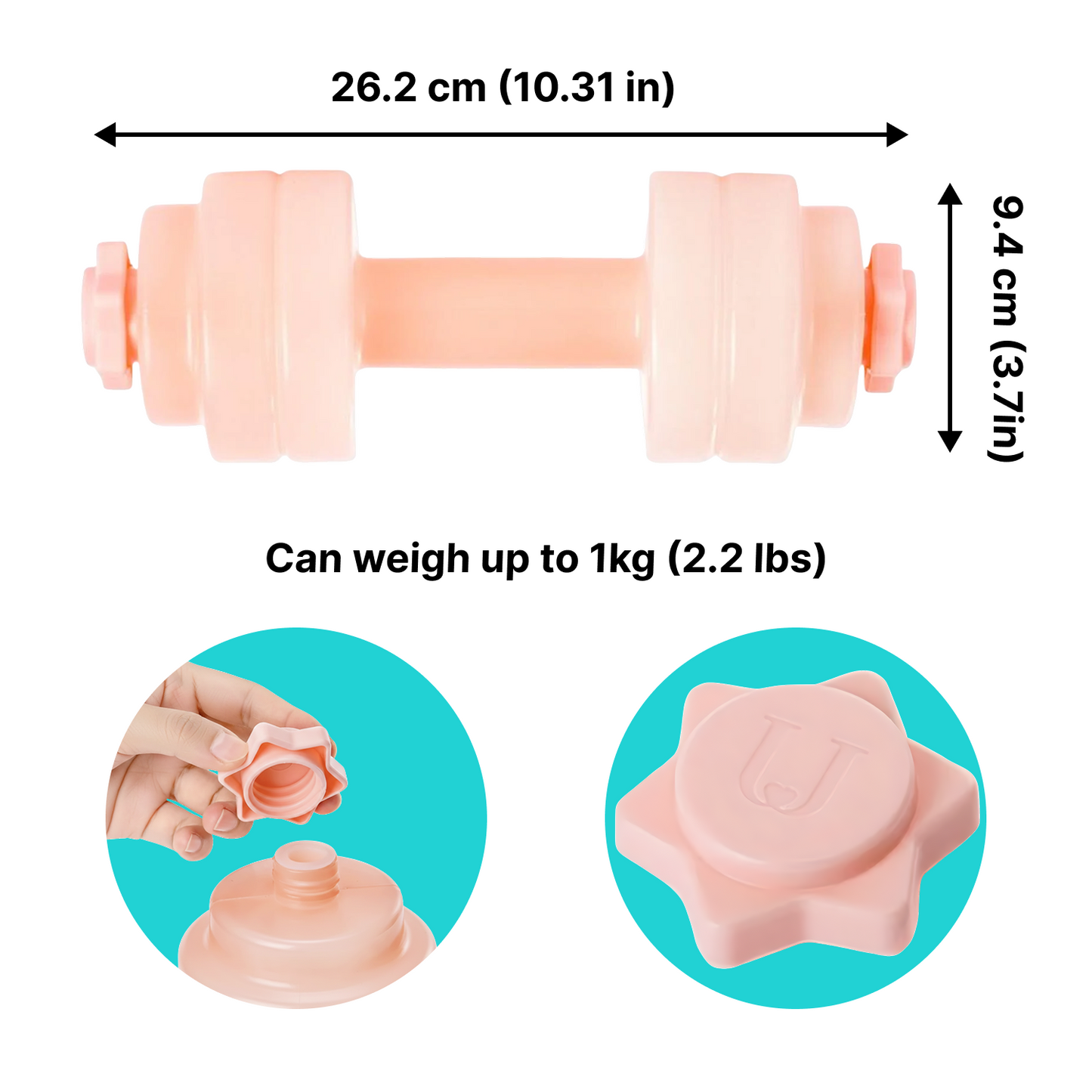 Adjustable Water Dumbbells (1-5kg Per Hand)