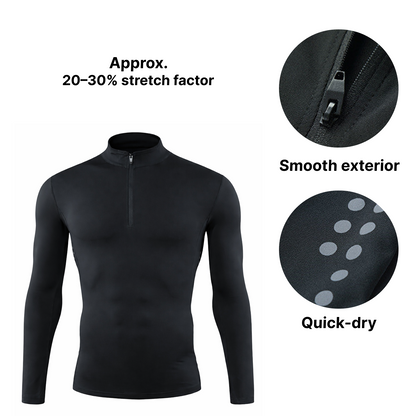 Men’s Quarter Zip Compression Fitness Shirt