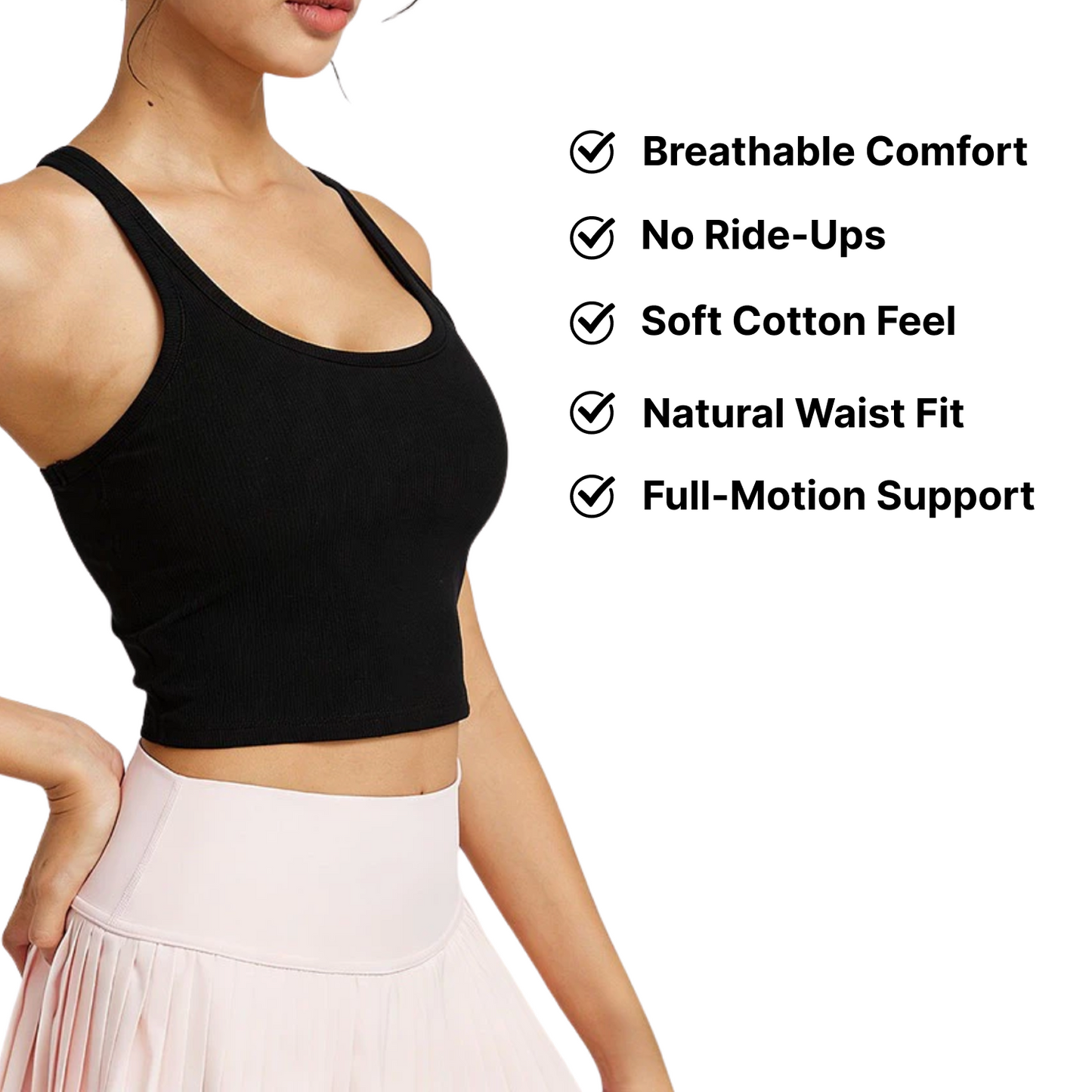 The Anchor Crop: Women's Moisture-Wicking Fitness Tank Top
