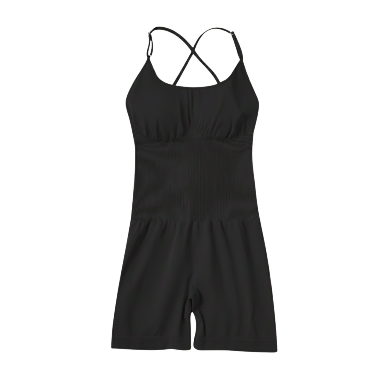Backless Yoga Romper (One-Piece) Cross-Strap