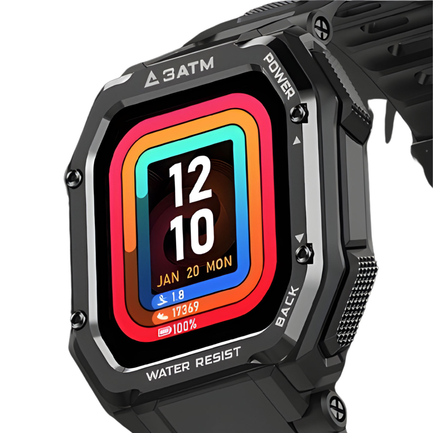 Rugged Smartwatch (20 Sport Modes) - 50-Day Battery