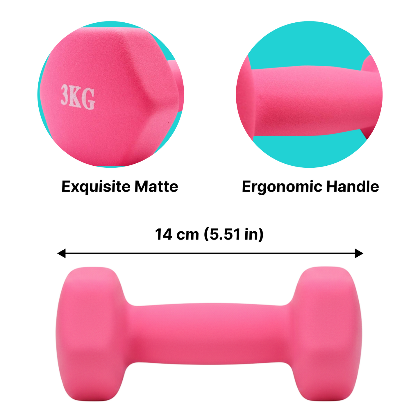 Women’s Neoprene Non-Slip Grip Dumbbells