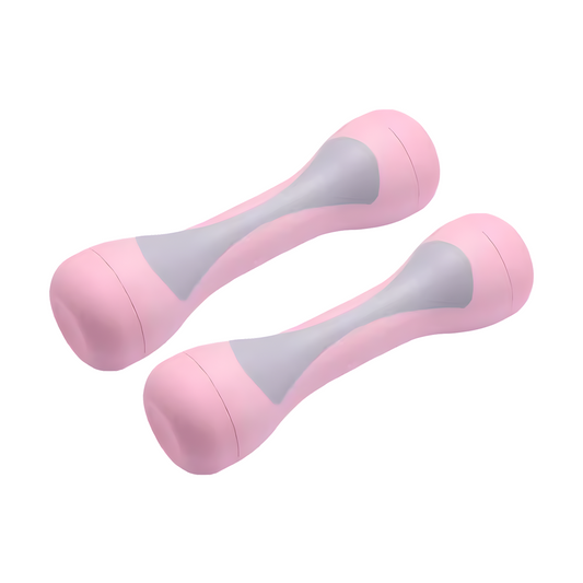 Pink Rubber Waterproof Dumbbells for Toning