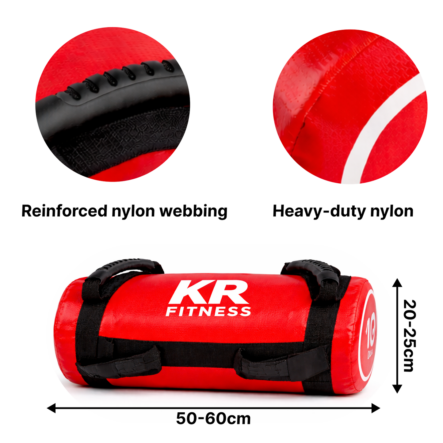 Adjustable Weighted Sandbag (10-30kg) - Multi-Grip Handles