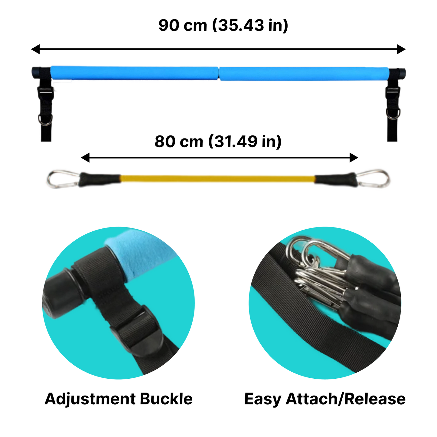 Portable Barbell Bar - Resistance Band System