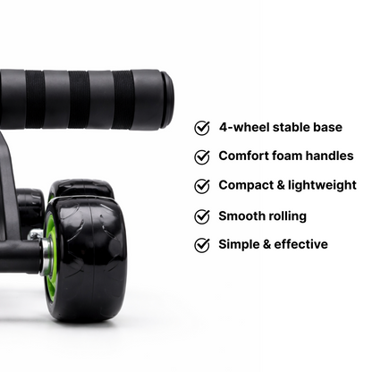 4-Wheel Ab Roller with Ergonomic Foam Handles