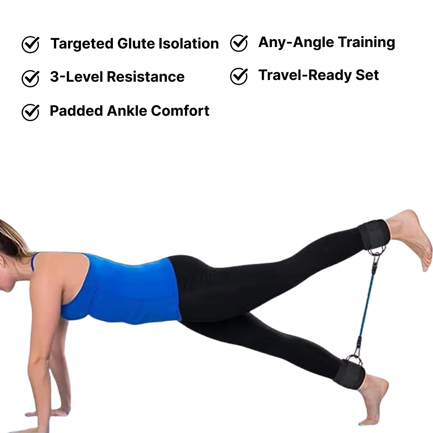 Glute & Leg Ankle Resistance Bands (3 Levels)