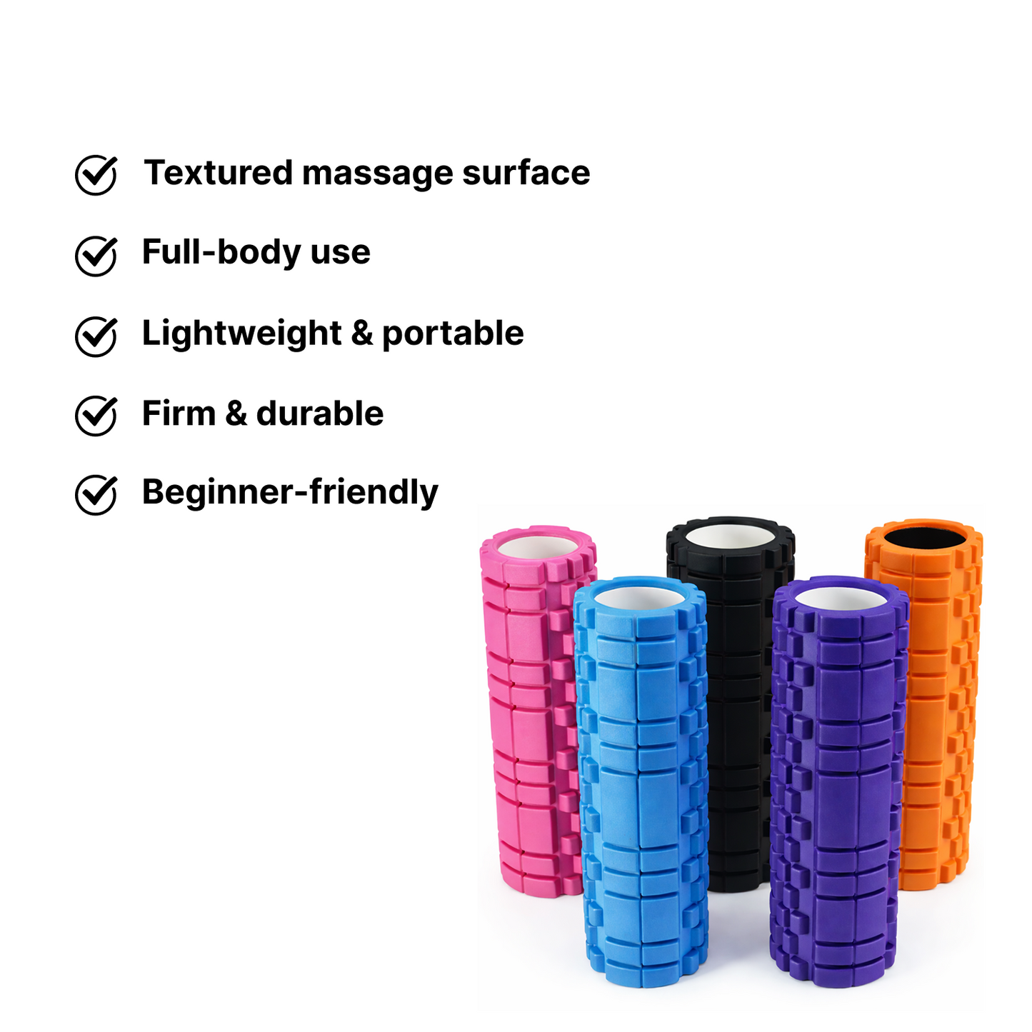 Compact Deep Tissue Foam Roller - Muscle Recovery