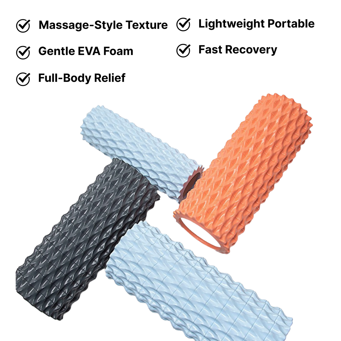 Foam Roller Textured & Soft Density for Muscle Pain Relief