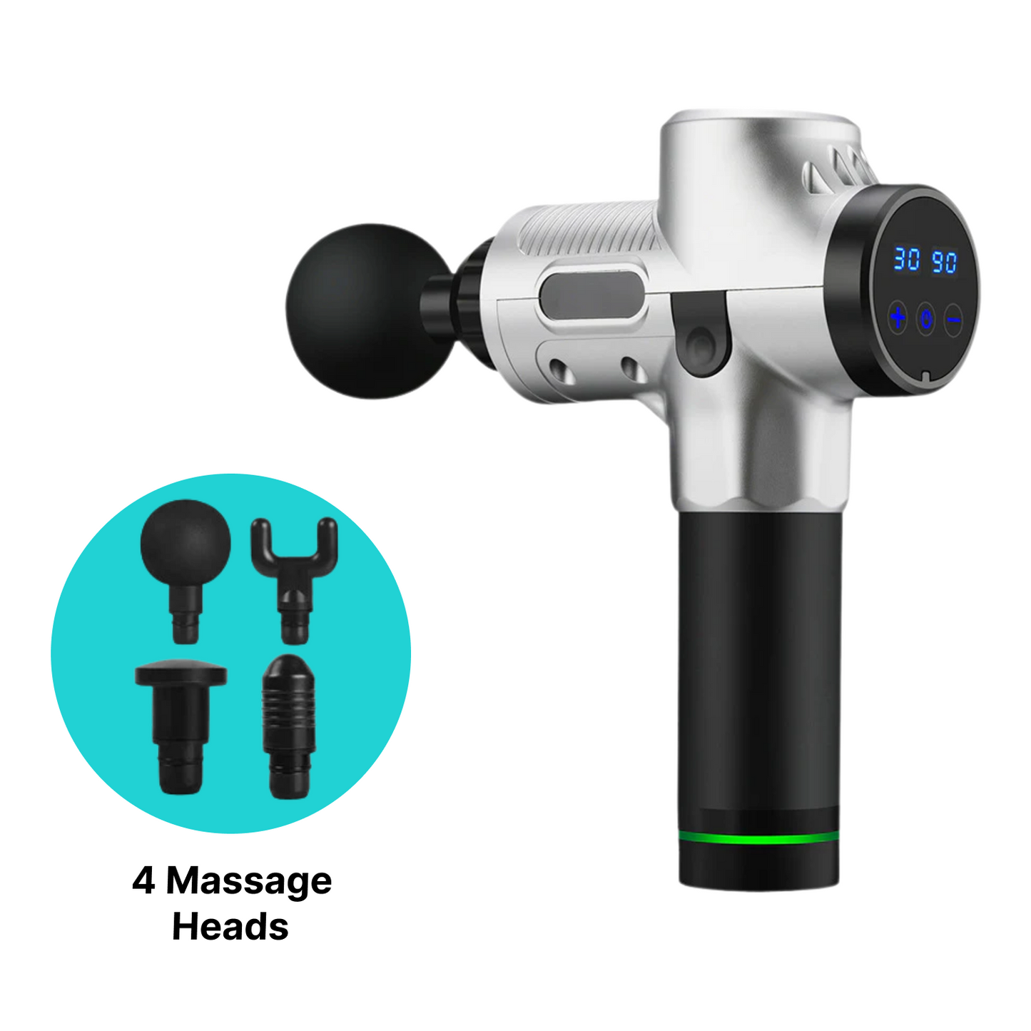 Rechargeable Deep Tissue Massage Gun - 4 Heads