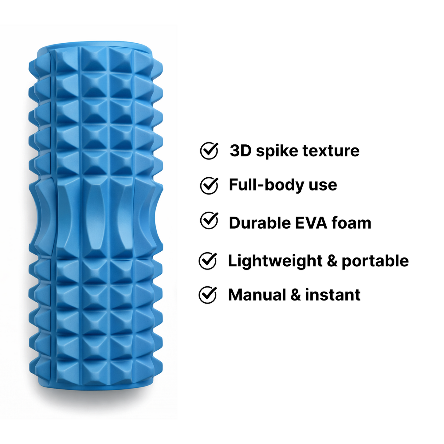 Spiked Foam Roller (3D Texture) - Deep Muscle Recovery