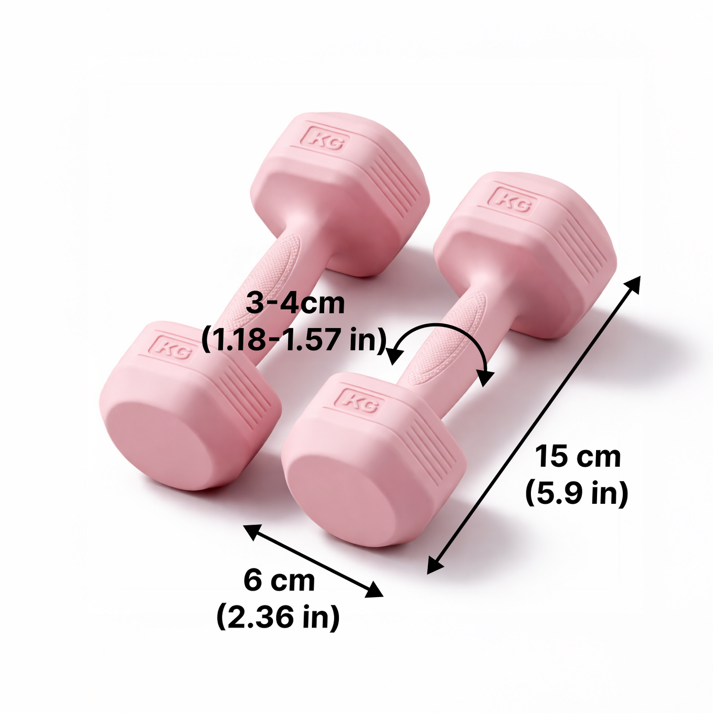 Pastel Colored EVA Dumbbells (1kg Pair) - Home or Office