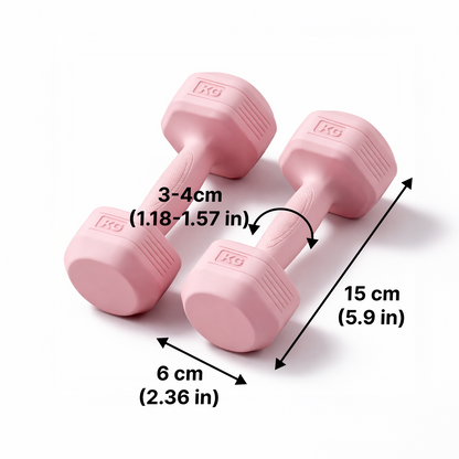Pastel Colored EVA Dumbbells (1kg Pair) - Home or Office