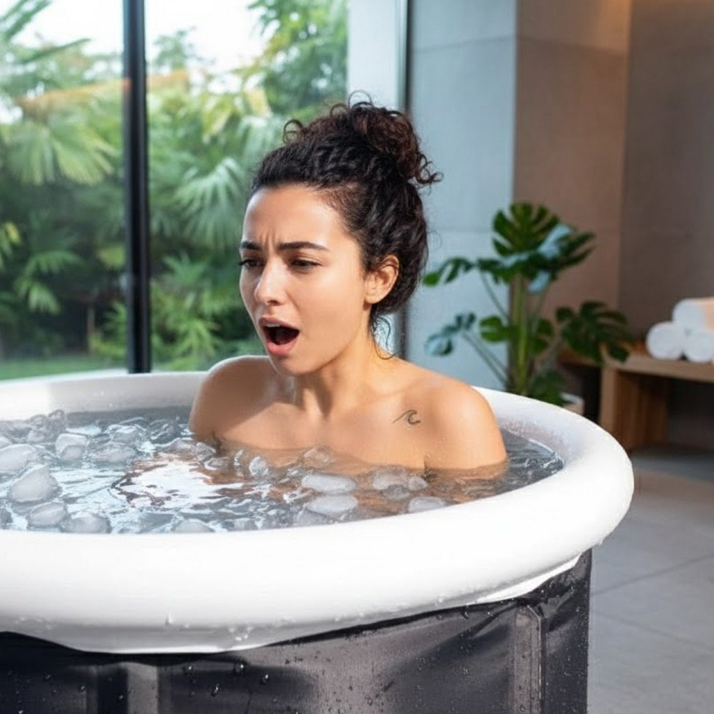 Foldable Ice Bath Tub - Portable Cold/Warm Soaking