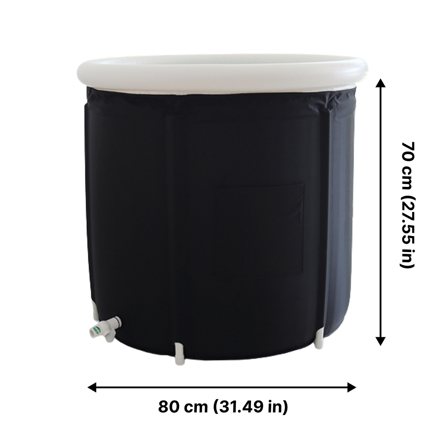 Foldable Ice Bath Tub - Portable Cold/Warm Soaking