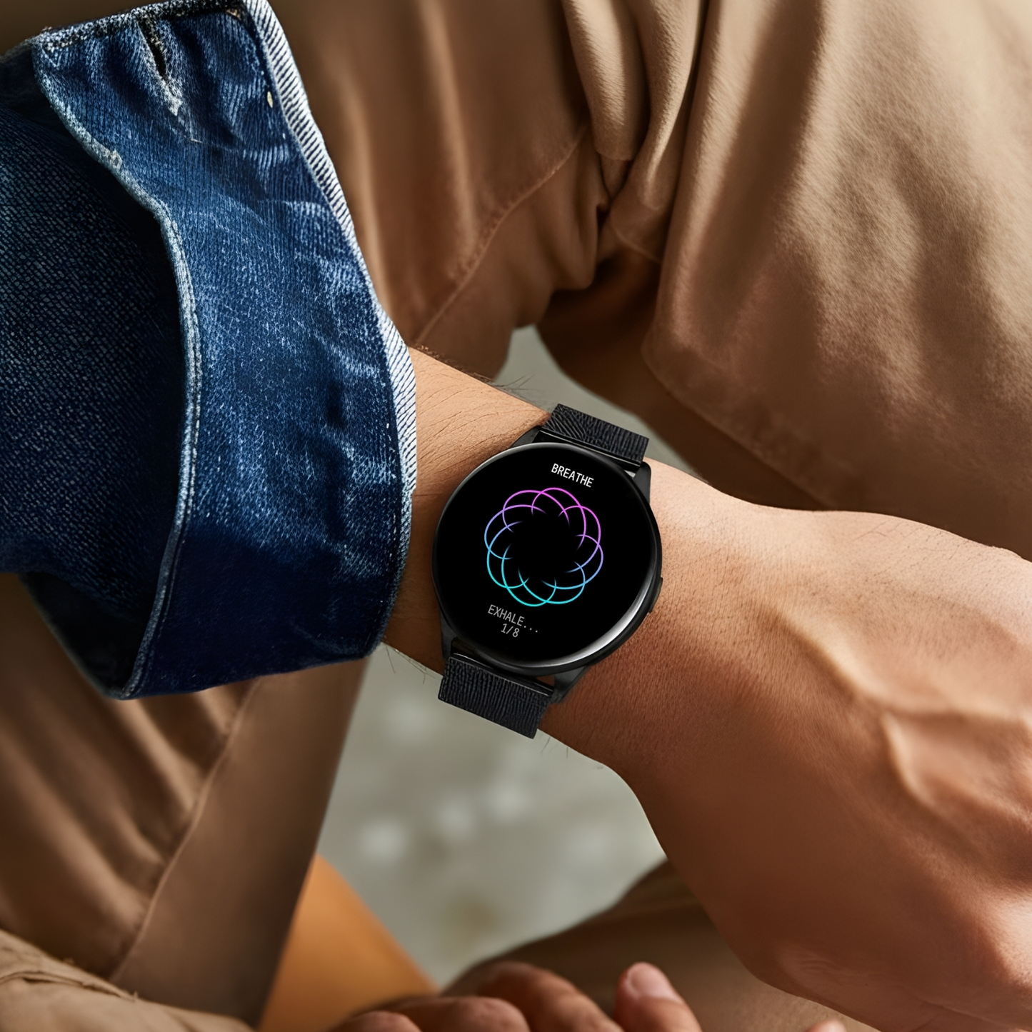MoveFit Round Smart Watch – Where Fitness Meets Fashion