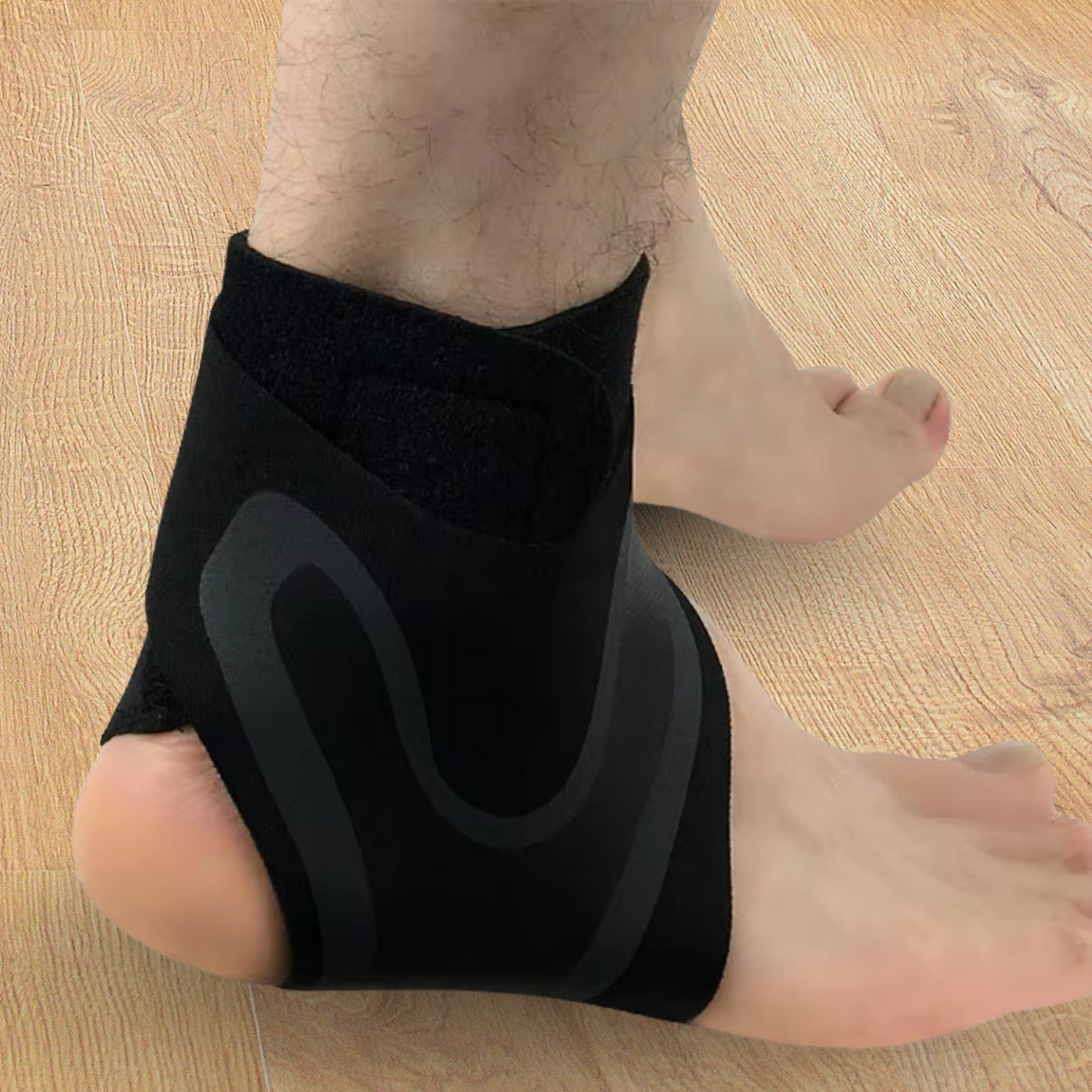 Adjustable Ankle Support Brace with Breathable Wrap