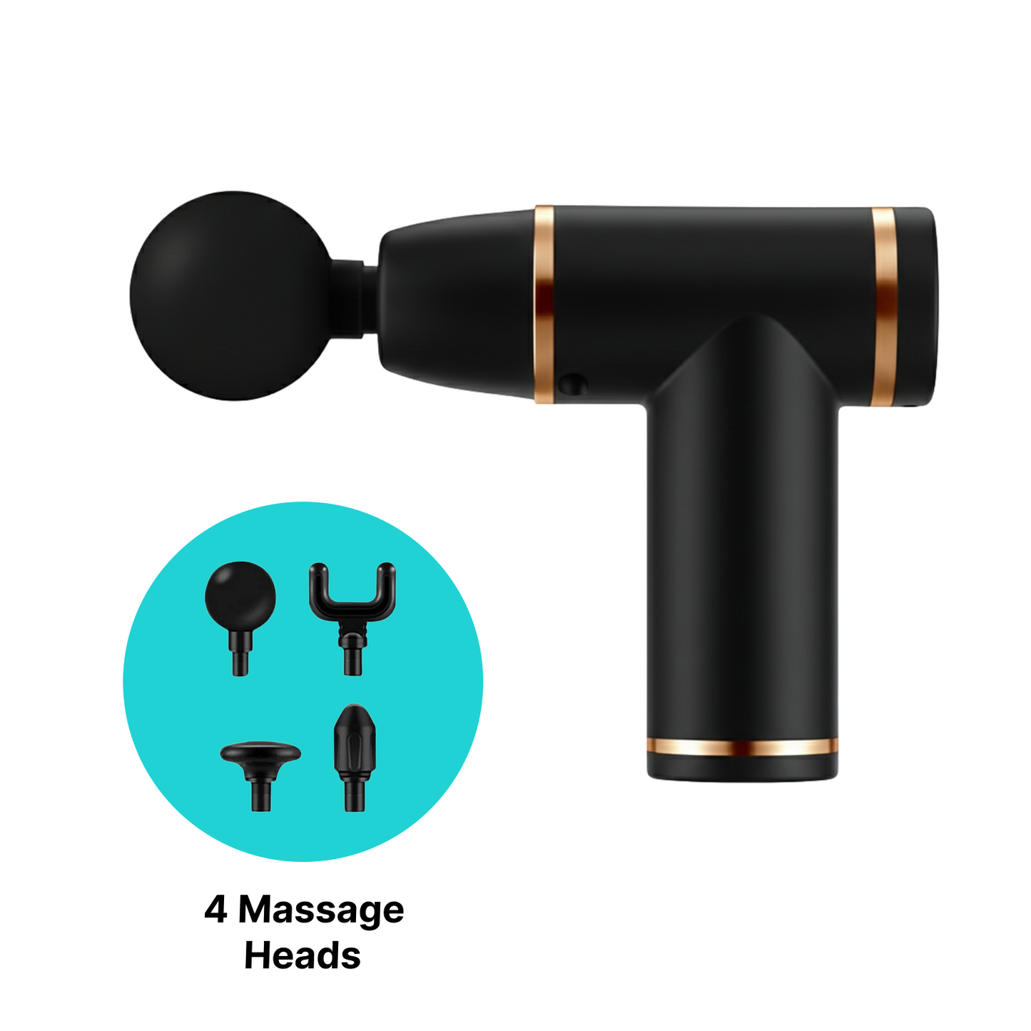 Mini Deep Tissue Massage Gun – Muscle Pain Relief (Black Gold)