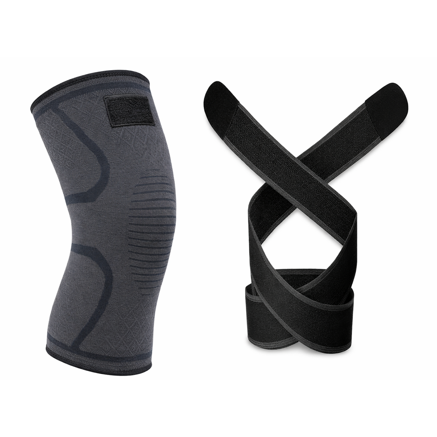 Knee Brace with Dual Straps - Adjustable Compression